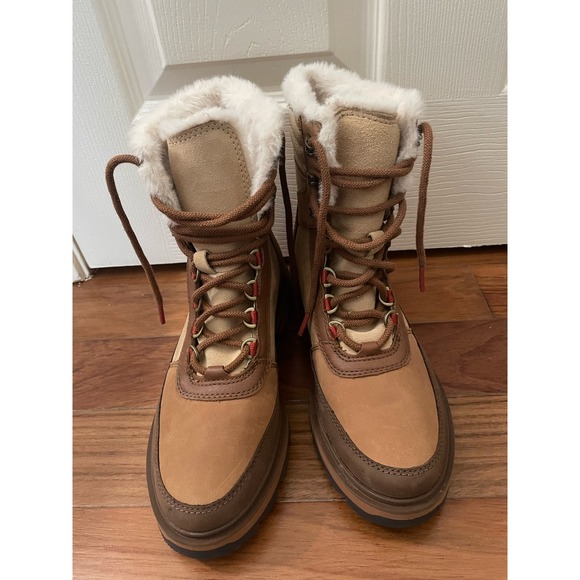 Sorel Womens Lennox Lace Cozy Waterproof Brown Boot Size 9 - Picture 3 of 8